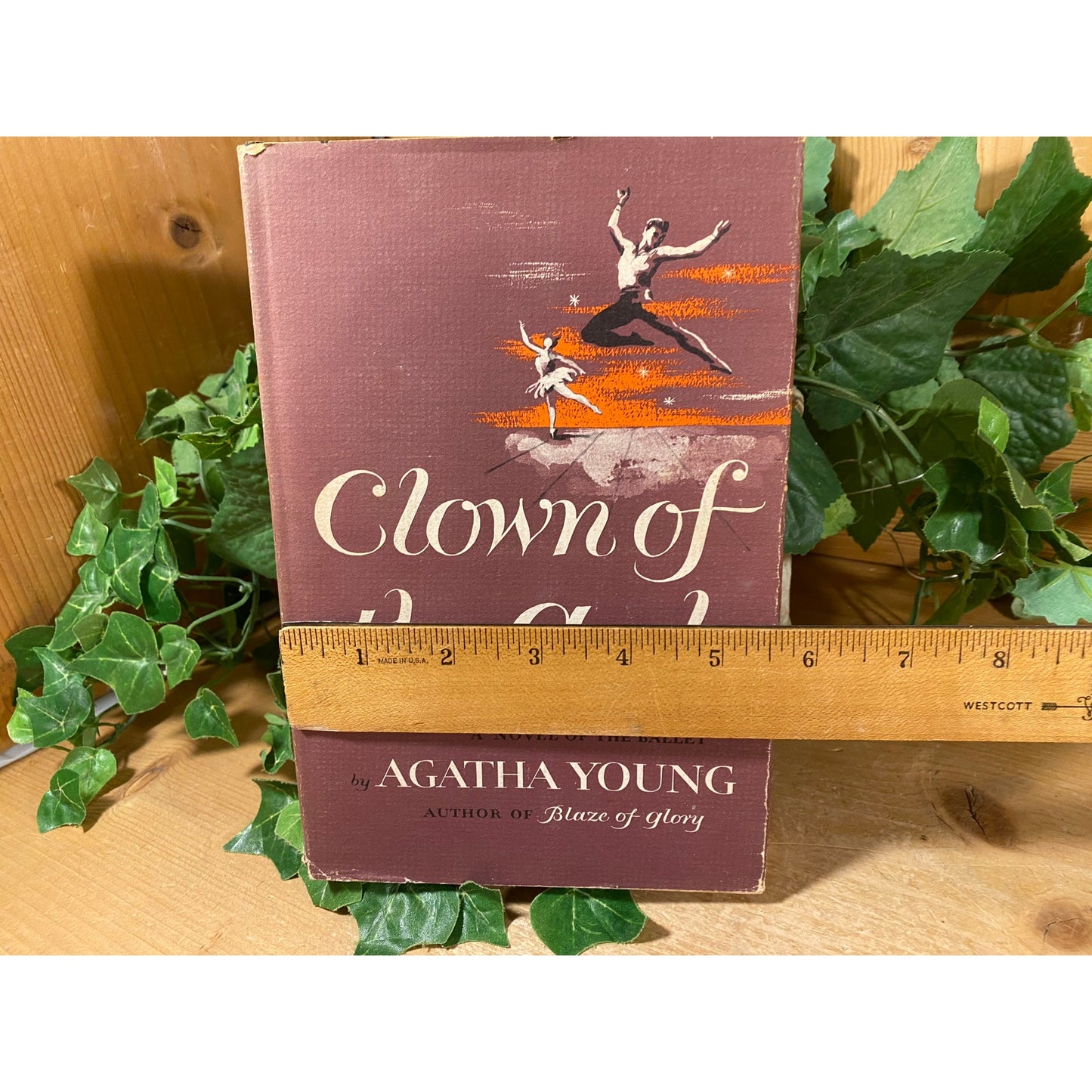 Vintage Book: Clown of the Gods | 1954 | First Edition | Agatha Young | Fiction Novel | Hardcover Book | A Novel of Ballet | First Printing