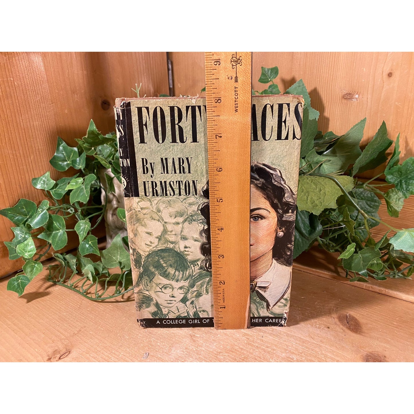Vintage Book: Forty Faces | 1940 | Mary Urmston | Doubleday & Co. | Vintage Hardcover Book