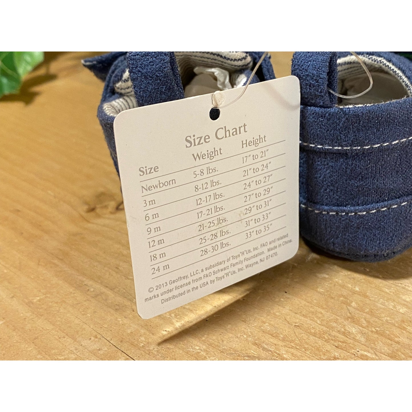 NWT Blue Suede Baby Shoes | Boys 0-3 mo. | FAO Schwarz | New Infant Boy Crib Shoes with Tags | FAO | Blue Slip-On Baby Shoes with Velcro