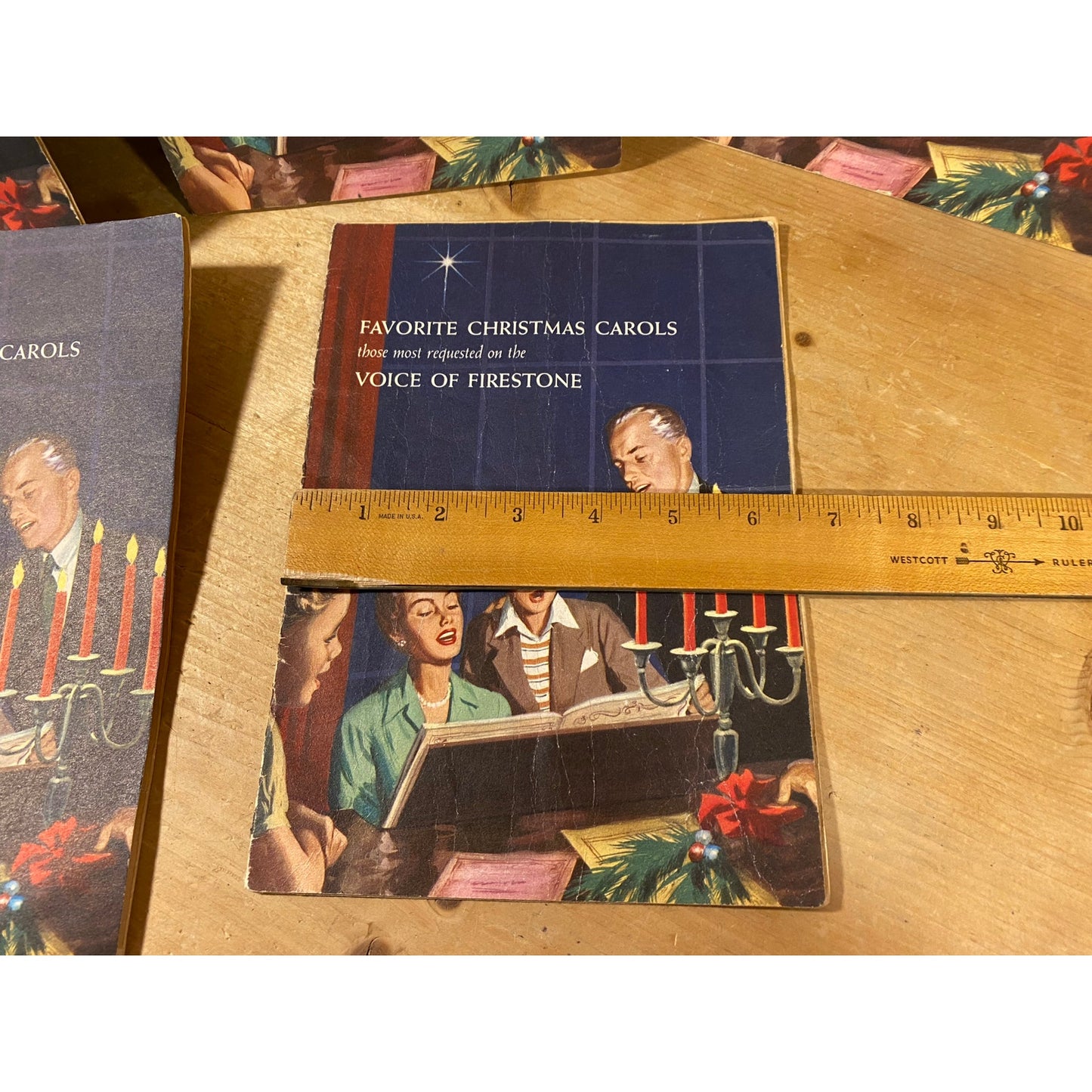 Vintage Christmas Caroling Booklets - Set of Five | 1955 | Favorite Christmas Carols - Most Requested on Firestone | Christmas Music Booklet