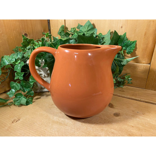 Vintage Homeworld Ceramic Pitcher | Stanley Roberts | Ceramic Jug Pitcher | Brown Camel Orange | Boho Decor | Midcentury Modern Kitchen
