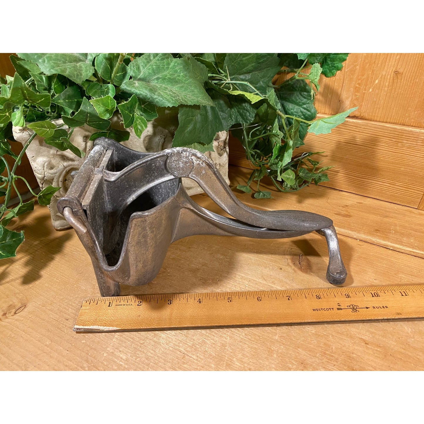 Metal WearEver Aluminum Juicer | Midcentury Modern Kitchen Decor | MCM Decor | Midcentury Metal Manual Juicer | Retro Kitchen Gadget