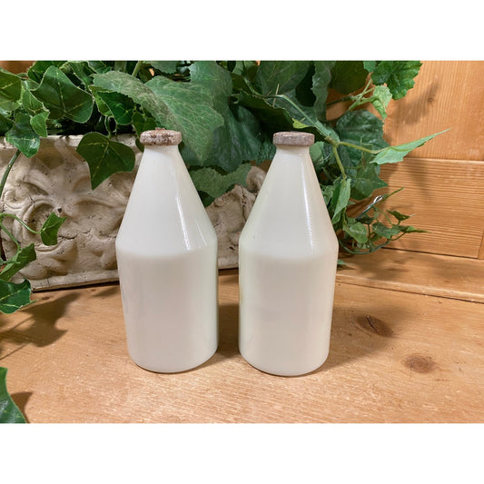 Vintage Old Spice Cologne Bottles - Set of 2 | White Ceramic Mens Cologne Bottles | Academia Decor | Bathroom Shelf Decor | Vintage Perfume