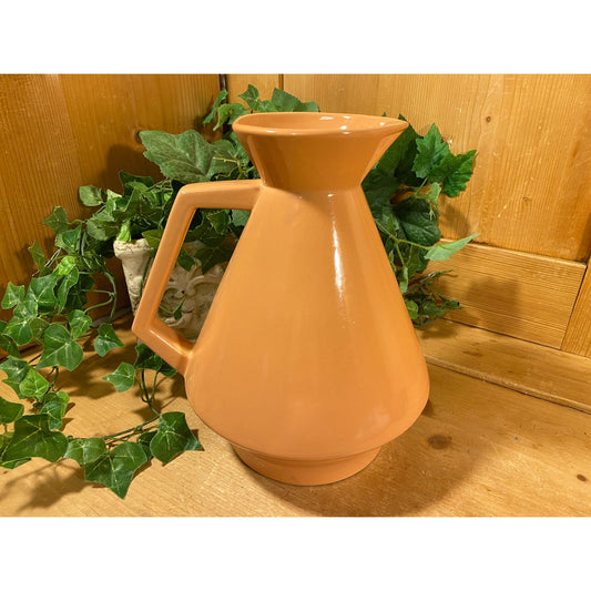 Vintage Peach Pottery Pitcher | Pfaltzgraff | Glazed Ceramic Water Pitcher | Kitchen Decor | Midcentury Modern Table Decor | Peach Pitcher