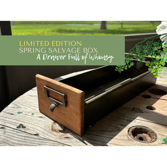 PREORDER Limited Edition Spring Salvage Box - A Drawer Full of Whimsy | Travel Theme or Salvage Theme or Crafting Theme | Salvaged Decor Lot