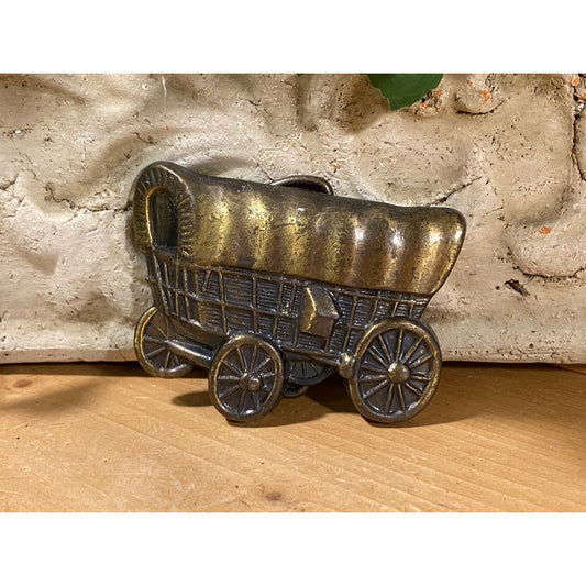 Vintage Metal Covered Wagon Belt Buckle | Cowboy Belt Buckle | Unisex Western Fashion | Womens or Mens Western Belf Buckle | Wild West Decor