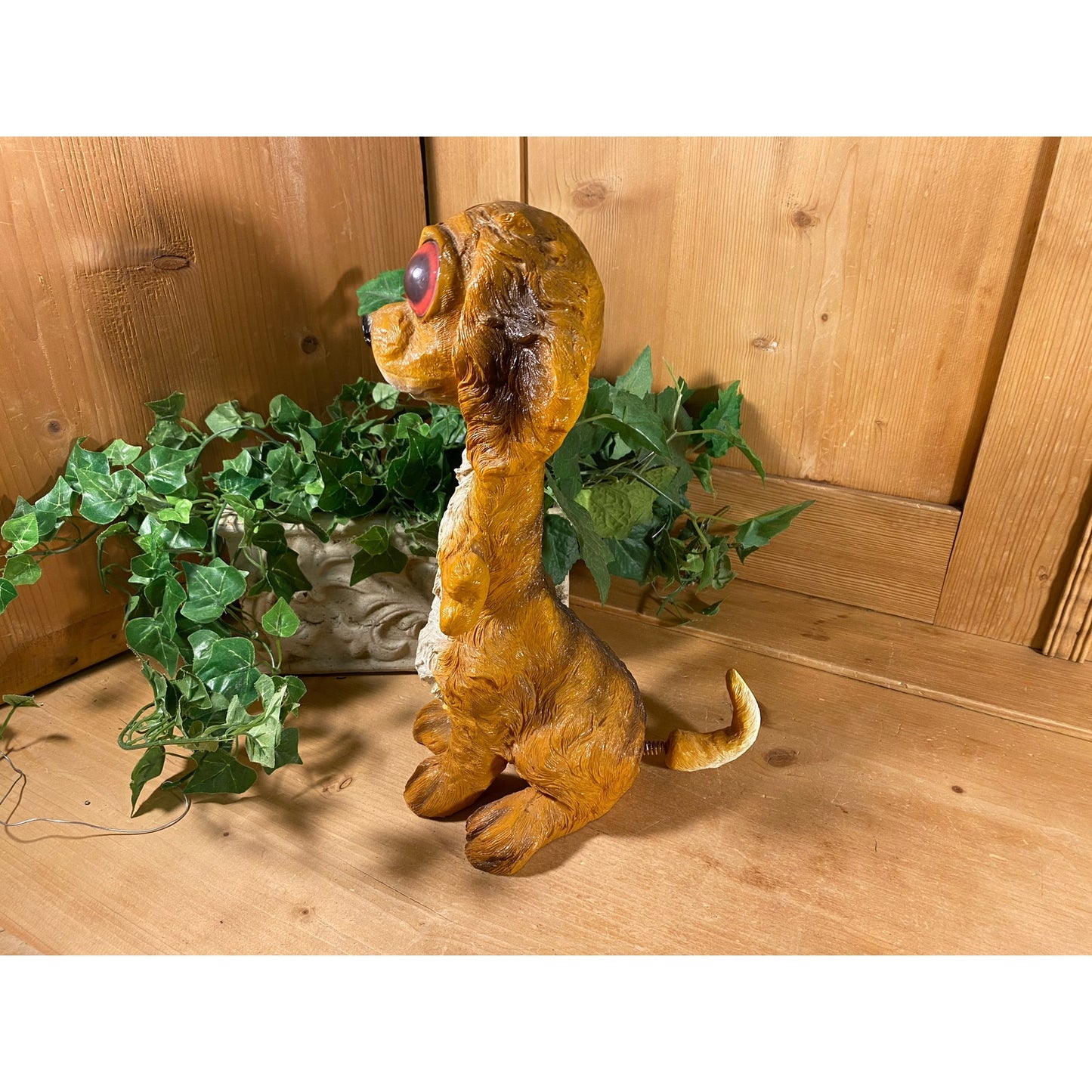 Vintage Bobblehead Dog with Swallowed Bone | Twisted Whiskers | American Greetings | Cottagecore Shelf Decor | Collectible Dog Figurine