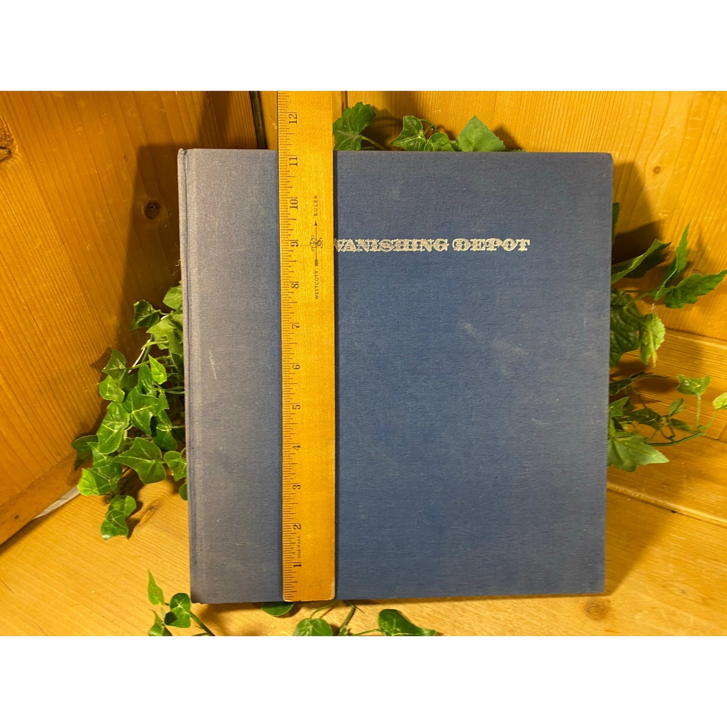Vintage Art Book: The Vanishing Depot | 1973 | Written and Illustrated by Ranulph Bye | Paintings of Old Train Depots | Blue Hardcover