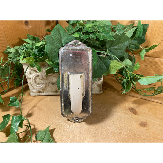 Vintage Metal Towel Holder | "Hang Your Towel Here" Promotional Towel Holder (name removed) | Vintage Advertising | Primitive Decor | Farmhouse