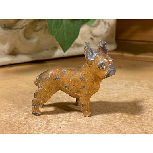 Vintage Painted Cast Iron French Bulldog Figurine | Frenchie | French Bulldog | Primitives | Primitive Paperweight | Rustic Farmhouse Decor