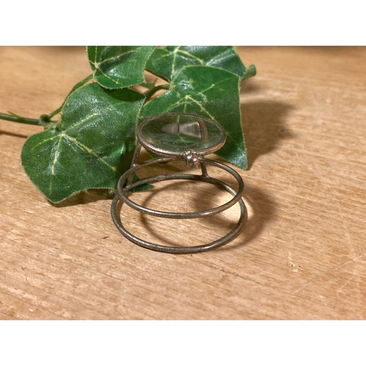 Vintage Single Lens Loup | Magnifying Glass | Echarco | Metal Stand with Magnifying Glass | Primitive Decor | Antique French Jewelers Loupe