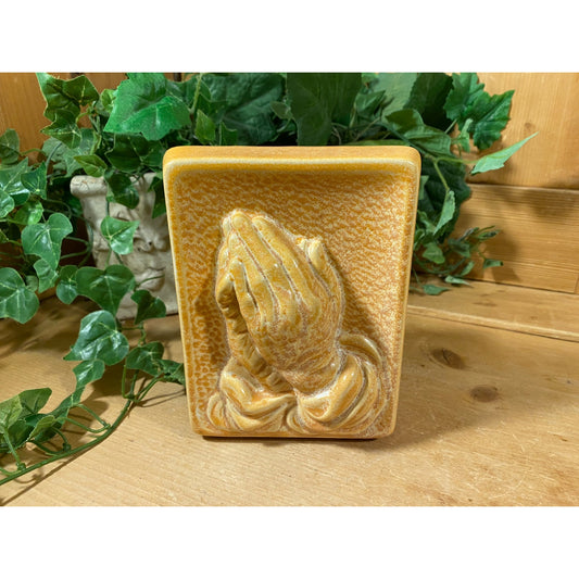 Vintage Praying Hands Ceramic Planter | Hull Pottery | Jesus Hands Pottery | Academia | Religious Decor | Christian Table Decor | USA Made