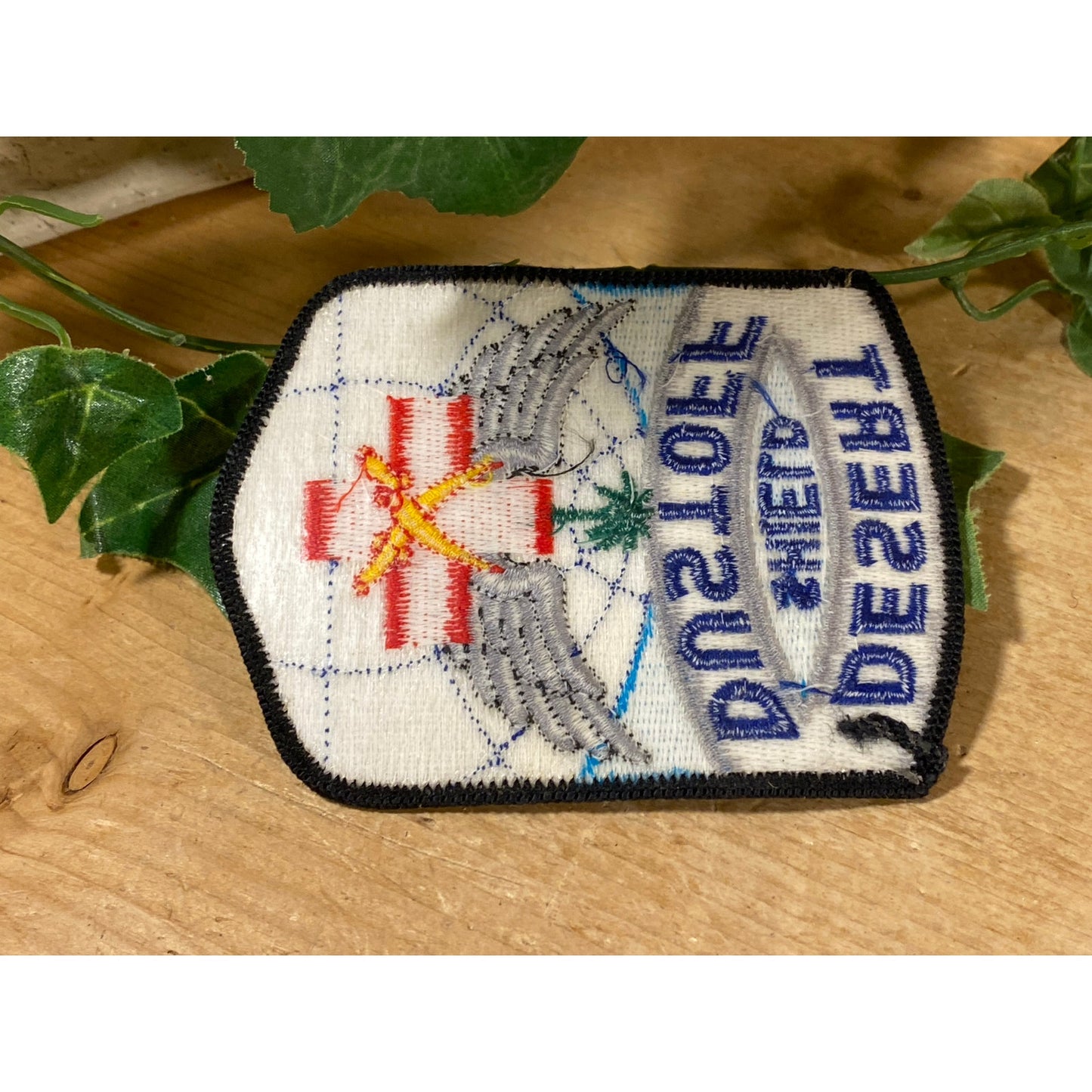 Vintage Reproduction Military Desert Storm Patch | Desert Shield Dustoff | Desert Storm Reproduction Collectible | Medevac Patch | Helicopter