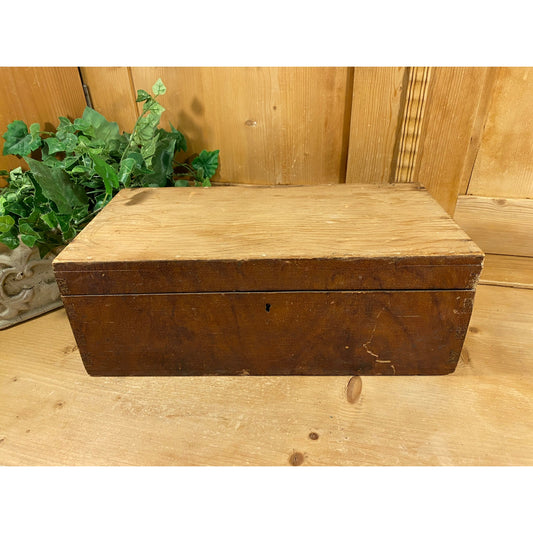 Vintage Wooden Traveling Secretary | Wood Stationary Box with Dividers | Victorian Decor | Primitive Box for Letters, Papers | Travel Desk