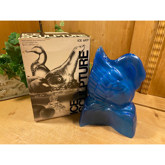 Vintage Blue Swan Ice Mold | Ice Sculpture Mold | DIY Swan Ice Sculpture | Fancy Retro Table Decor | Swans | Swan Ice Mold In Original Box