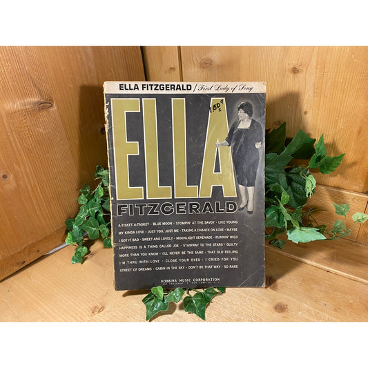 Vintage Ella Fitzgerald Song Book | Ella Fitzgerald First Lady of Song | 1965 | Midcentury Modern Decor |  Classic Songbook | Sheet Music