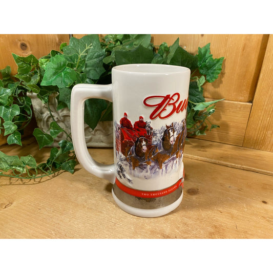 Vintage Ceramic Budweiser Stein | 2011 | Budweiser Clydesdale Horses | Strength, Power, Beauty | Brax Beer Stein | Brax | Retro Barware