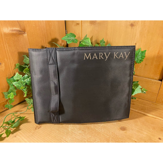 Vintage Mary Kay Cosmetics Travel Bag | New Old Stock | Black Roll-Up Make Up Case | Black Travel Bag with Clear Zippered Sections