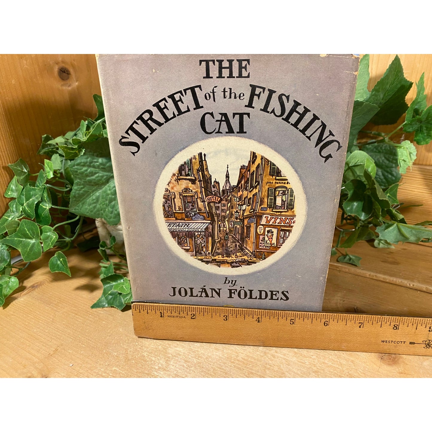 Vintage Book: The Street of the Fishing Cat | Jolan Foldes | 1937 | Fiction Novel | Hardcover Book | Narrow Paris Street Steeped In Legend
