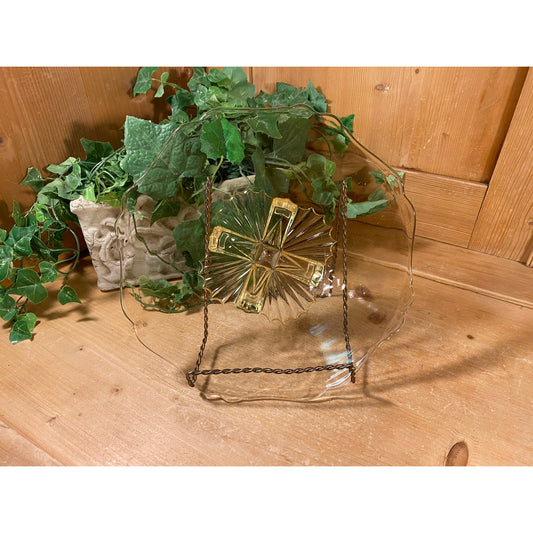 Vintage Pale Yellow Depression Glass Footed Platter | Lancaster | Yellow Depression Glass Serving Dish | Cottagecore | Farmhouse Kitchen
