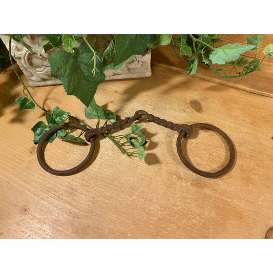 Vintage Forged Iron Twisted Snaffle Bit | Bridle Horse Bit | Vintage Horse Tack | Rustic Western Decor | Wall Decor | Equine | Horse Decor