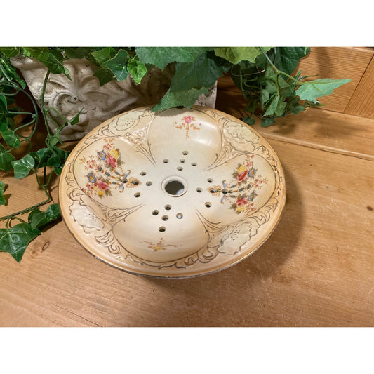 Vintage Porcelain Strainer and Bowl - 2 pc. Set | Crown Devan Fielding | Made In England | Stoke On Trent | Victorian Decor | Shabby Chic