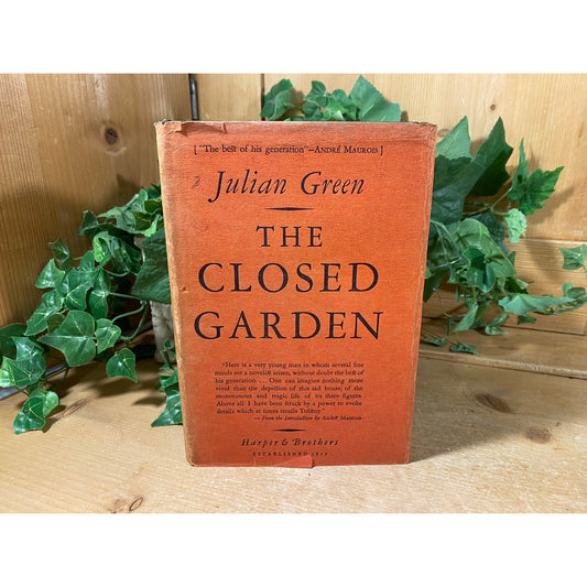 Vintage Book: The Closed Garden | Julien Green | 1928 | Fiction Novel | Hardcover Book | A Story of Adrienne's Obsession | French Literature