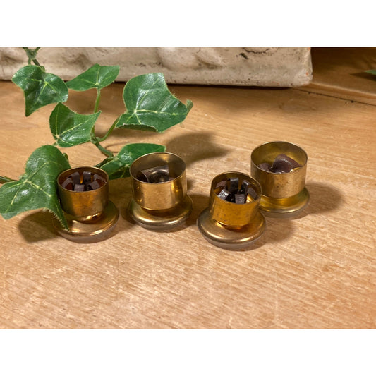 Vintage Metal Chair or Table Feet - Set of 4 | Midcentury Modern Furniture |  Replacement Metal Feet for Vintage Chairs | 1970s Decor