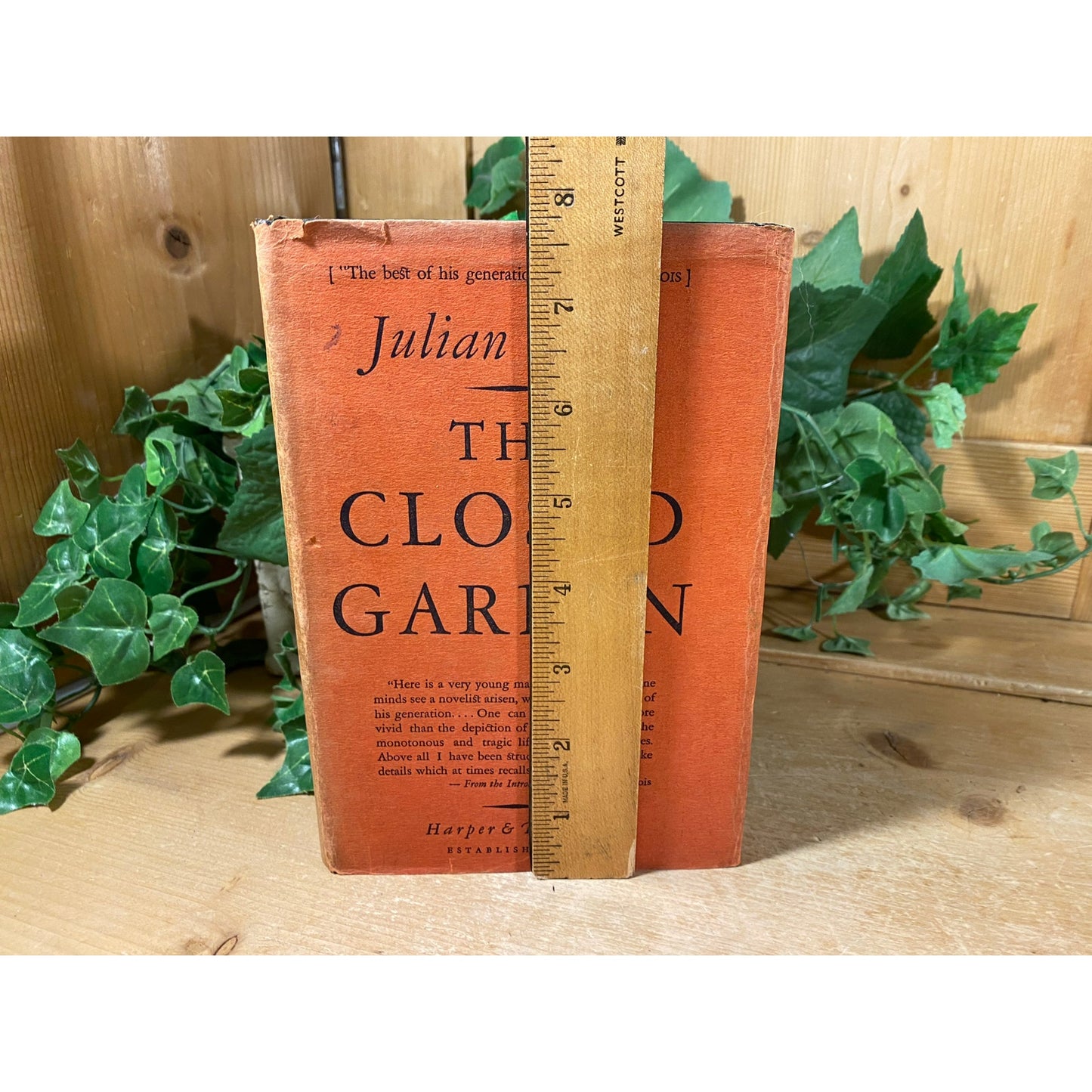 Vintage Book: The Closed Garden | Julien Green | 1928 | Fiction Novel | Hardcover Book | A Story of Adrienne's Obsession | French Literature