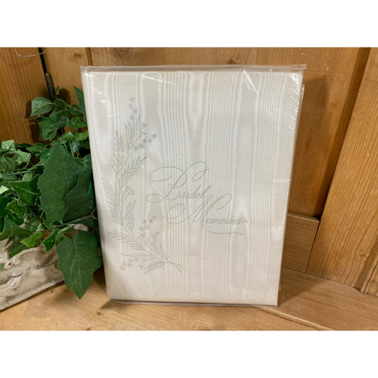 Vintage Wedding Book - Filled | 1977 Marriage of Carolyn Greenwald to Bernie Bates | Springfield, IL | 1970s Room Decor | White Moire Album