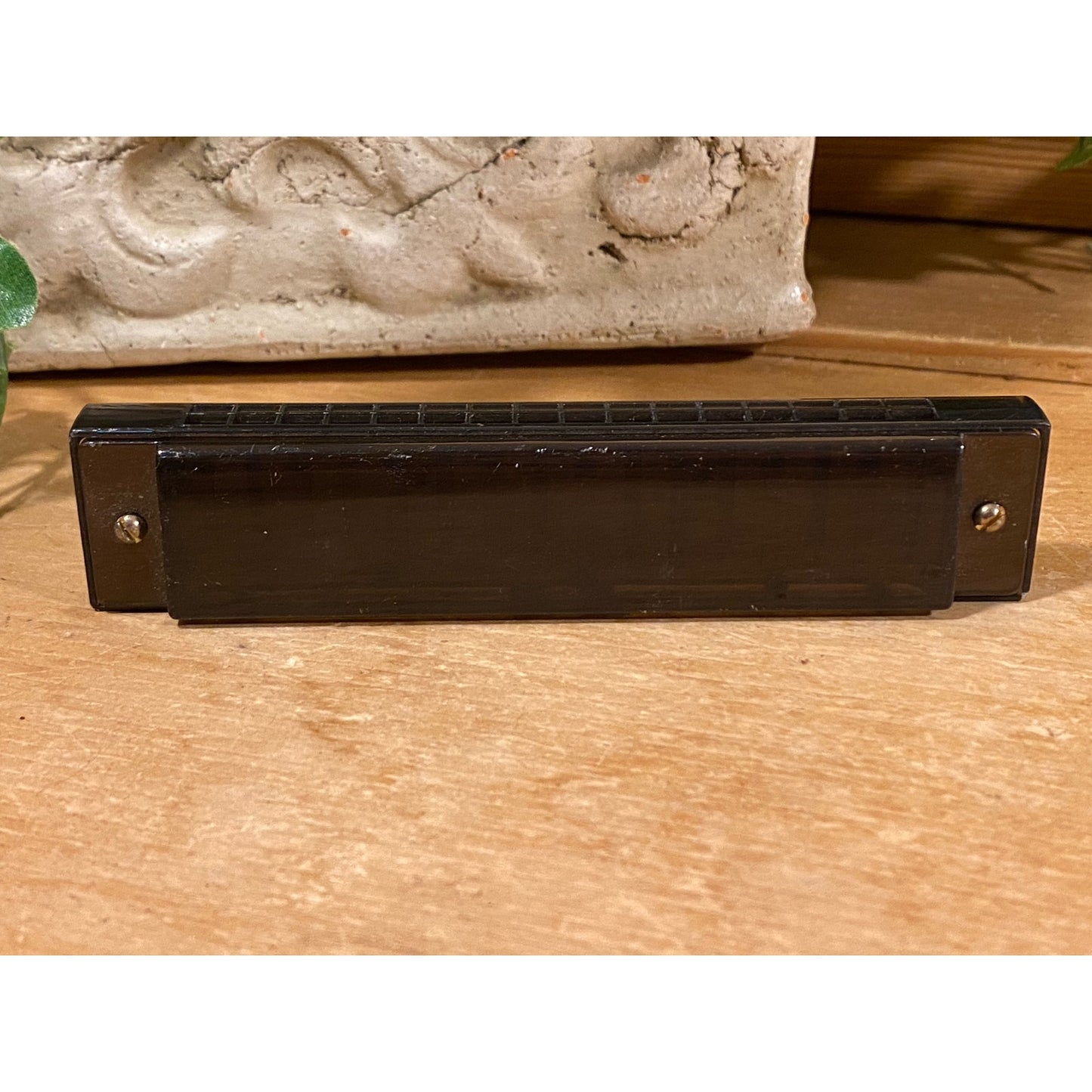 Vintage Black Harmonica | Vintage Musical Instrument | Mouth Harmonica | Vintage Instrument