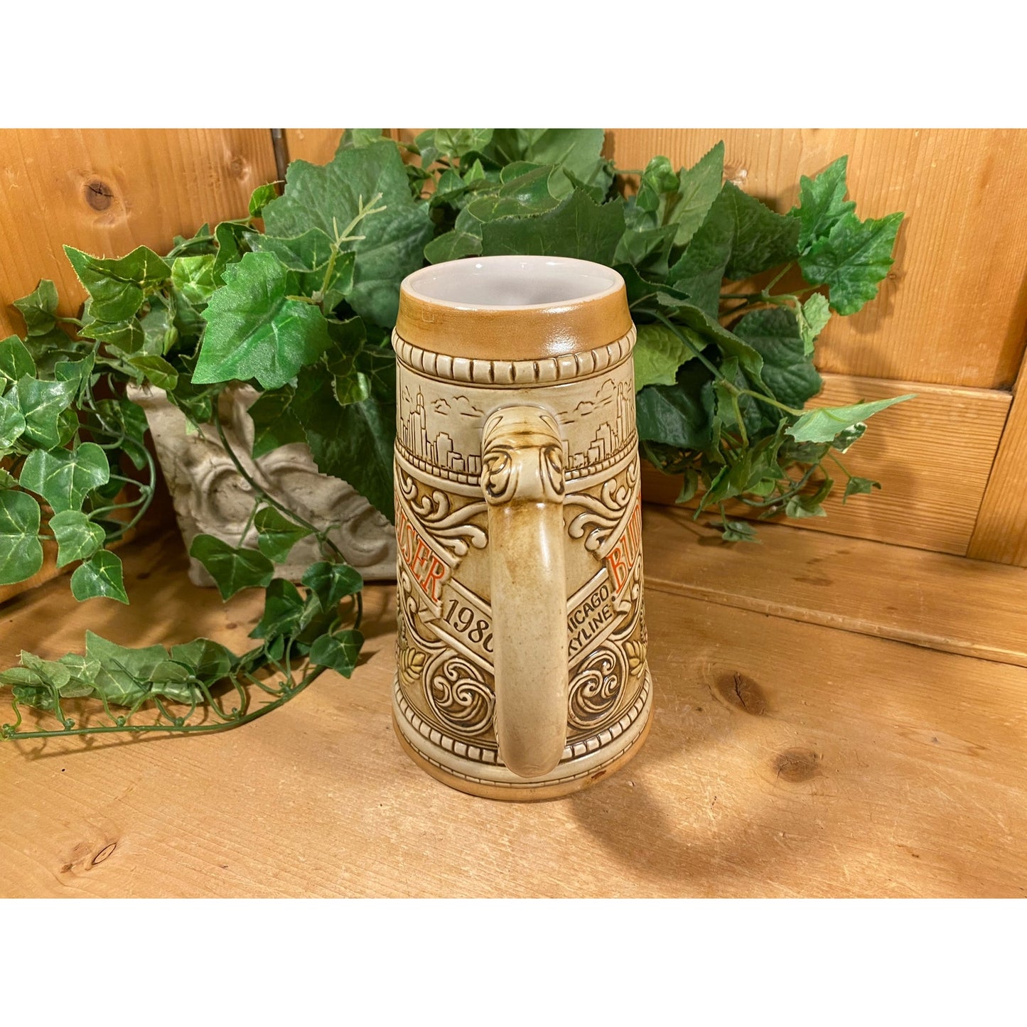 Vintage Ceramic Budweiser Stein | Chicago Skyline | 1981 | Ceramarte | 26760 | Retro Budweiser Beer Stein | Limited Edition Beer Stein