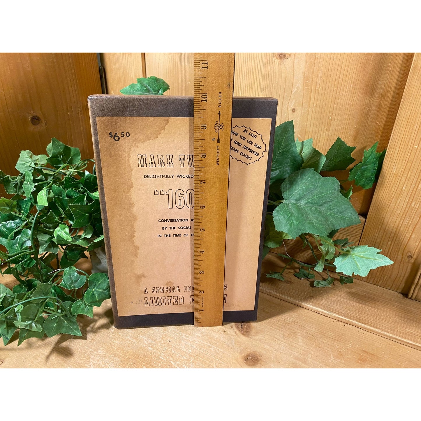 Vintage Book: Mark Twain's Delightfully Wicked Masterpiece | 1601 | Hardcover Book with Book Sleeve | Conversation In the Time of the Tudors
