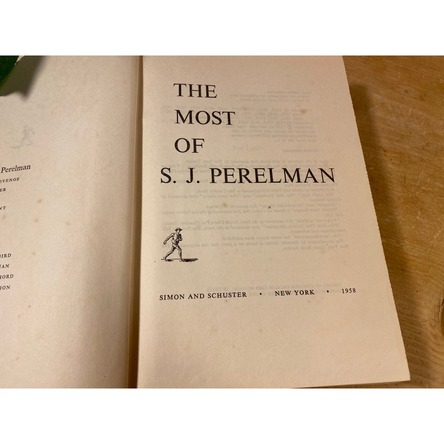 Vintage Book: The Most of S.J. Perelman | 1958 | Hardcover | Sidney Joseph Perelman | 1930s | Compellation of Perelman's Comic Writings