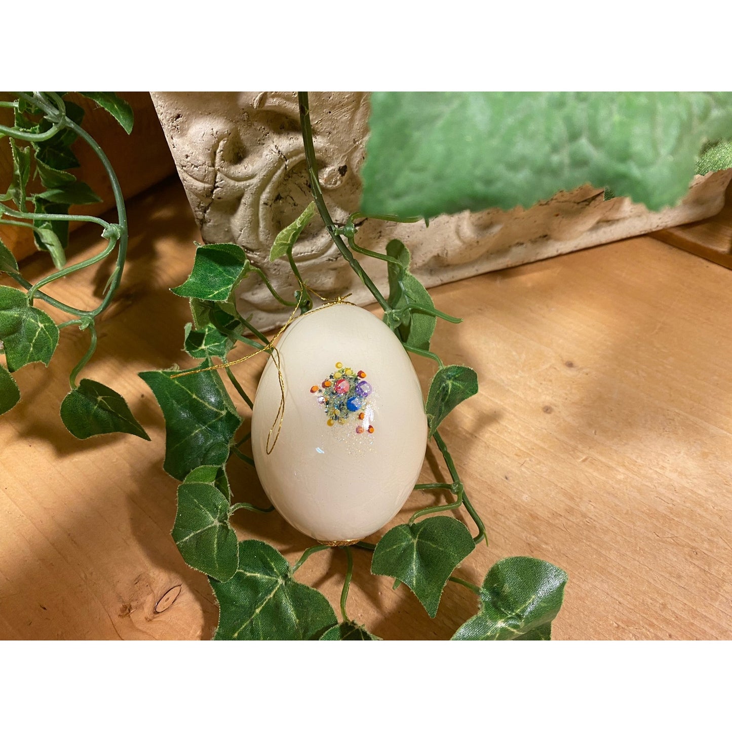 Vintage Handpainted Real Eggshell Ornament | Santa & Mrs. Claus Kissing | Eggsquisite Egg | Christmas Egg | Painted Egg Signed by Emily