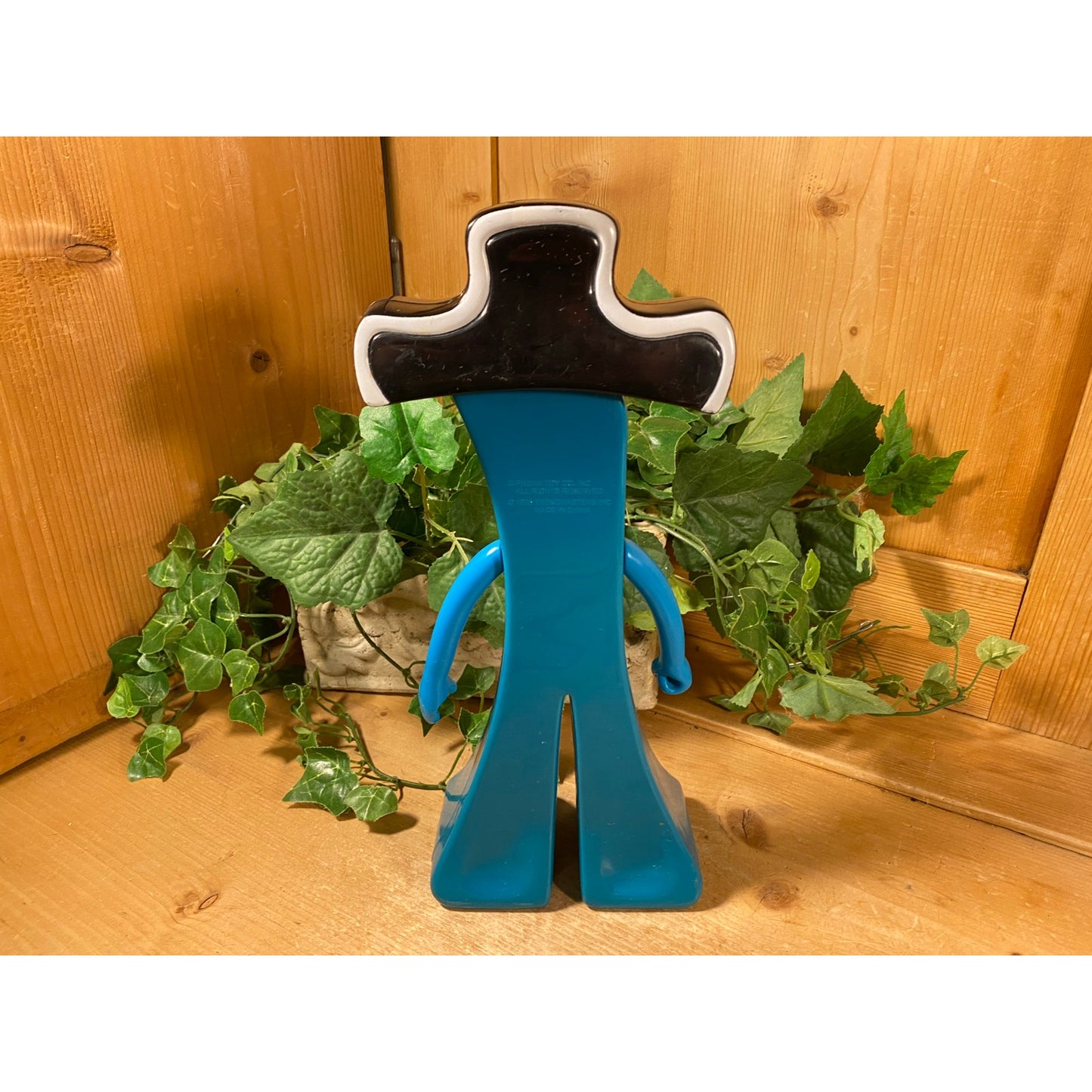 Vintage Gumby Toy Figurine with Pirate Hat | Bendy Blue Gumby with Pirate Disguise | Retro Desk Decor | Gumby with Beard and Pirate Hat