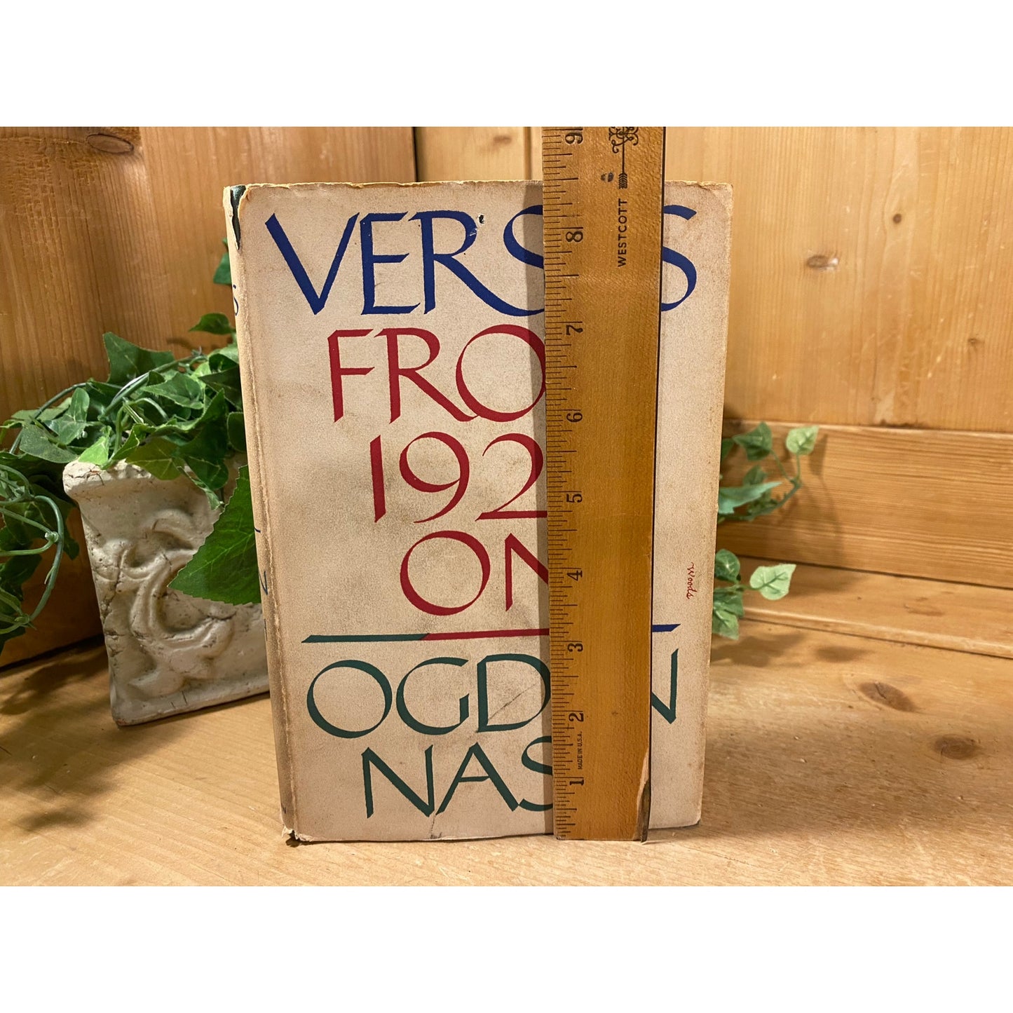 Vintage Book: Verses From 1929 On | Ogden Nash | 1959 | Hardcover Poetry Book with Dust Jacket | Collection of Humorous Poems By Ogden Nash