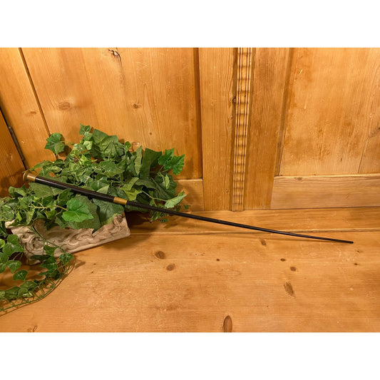 Vintage Black Riding Crop with Brass Accents | Farmhouse Decor | English Horseback Riding Gear | Equestrian Crop | Vintage Horse Whip