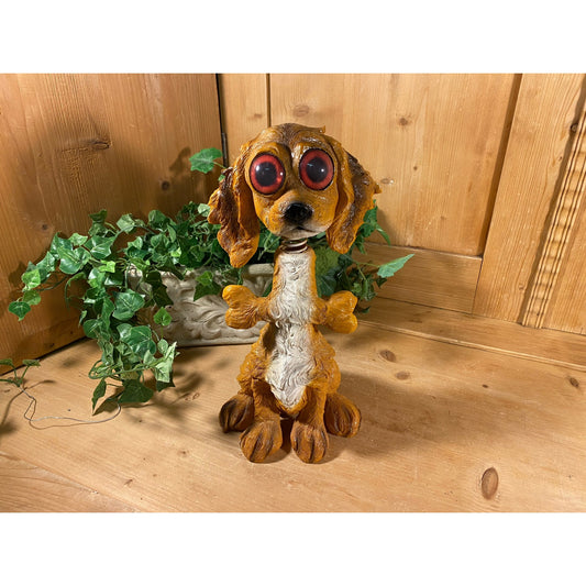 Vintage Bobblehead Dog with Swallowed Bone | Twisted Whiskers | American Greetings | Cottagecore Shelf Decor | Collectible Dog Figurine