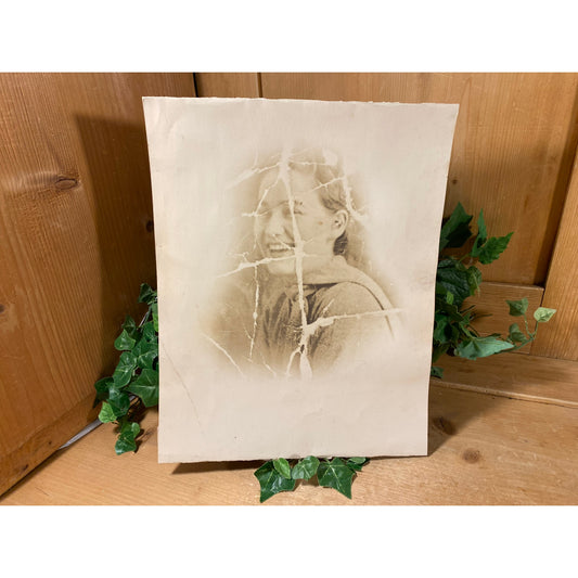 Vintage Black and White Photograph of A Woman | Academia | Vintage Photography | Sepia Tone Vintage Portrait | Wall Decor | Art Print