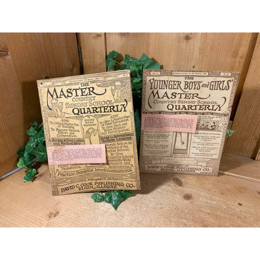Antique Sunday School Paper Bulletin | October 1925 | The Master Country Sunday School Quarterly | Sunday School Papers | Vintage Ephemera