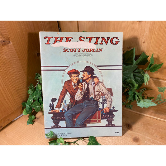 Vintage "The Sting" Movie Soundtrack Music Book | Scott Joplin | Ragtime Music | Classic Movie Memorabilia | Paul Newman, Robert Redford