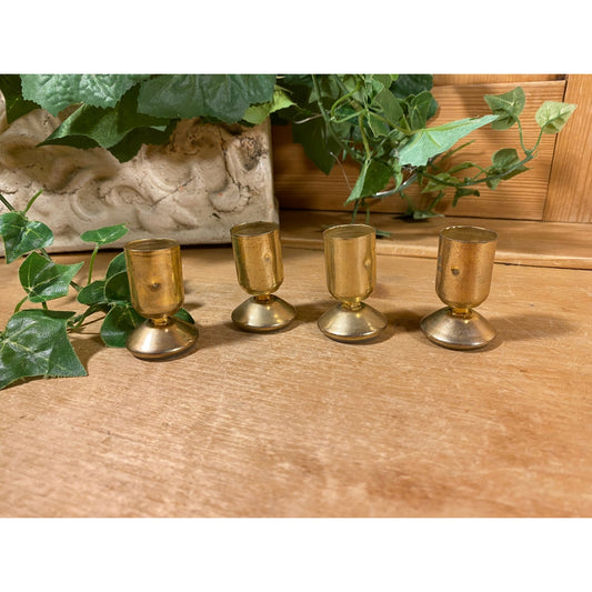 Vintage Metal Furniture Feet - Set of 4 | Vintage Metal Feet for Dresser, Chair, Table | Midcentury Modern Furniture Parts | 1970s Decor