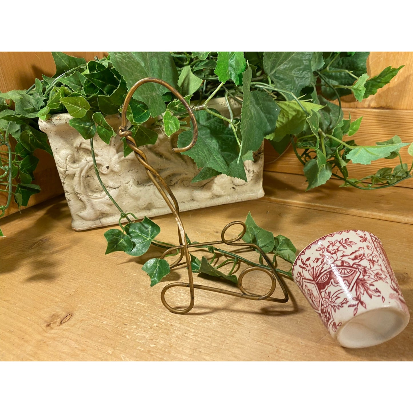 Vintage Little Mae and Pets Cup and Plate | Charles Allerton & Sons | Victorian Childs Tea Set | Made In England | Red Transferware Dish Set