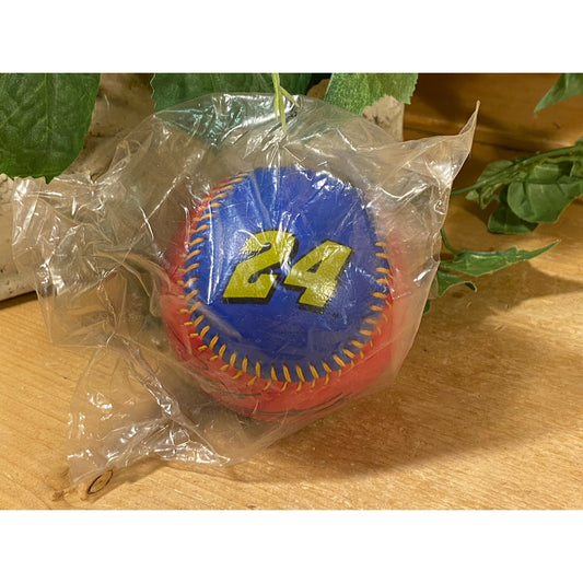 Vintage Jeff Gordon #24 NASCAR Race Day Baseball With Facsimile Autograph | Red/Blue NASCAR Collectible Raceball | Hendrick Motor Sports
