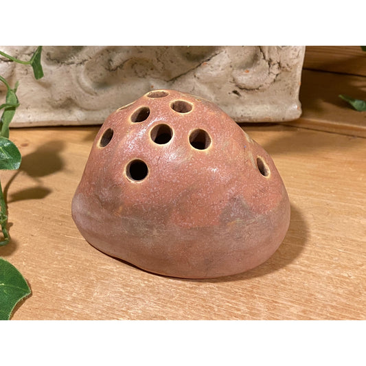 Vintage 1920s Art Deco Pottery Frog | Roseville Pottery | Pink Cremona Pattern | Cottagecore Shelf Decor | Vintage Boho Pottery | Bohemian