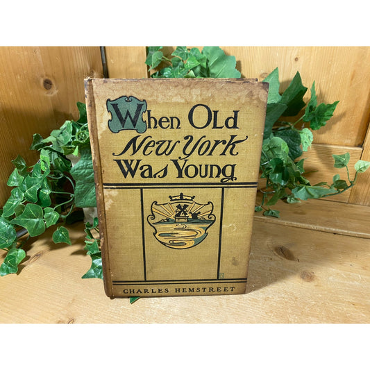 Vintage Book: When Old New York Was Young I 1902 | Charles Hemstreet | Fiction Novel | Hardcover Book | Nostalgic New York History History
