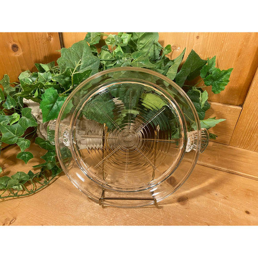 Vintage Round Clear Molded Glass Trivet | Anchor Hocking | Fire King | Midcentury Modern Decor | Glass Trivet | Midcentury Kitchen Decor