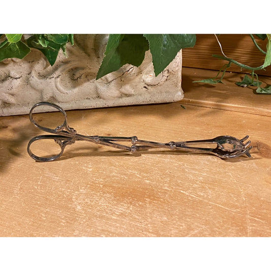 Vintage Silver Plated Ice Tongs | Silver Hinged Claw Tongs | Eales, Italy | Victorian Table Decor | Shabby Chic Kitchen Decor | Academia
