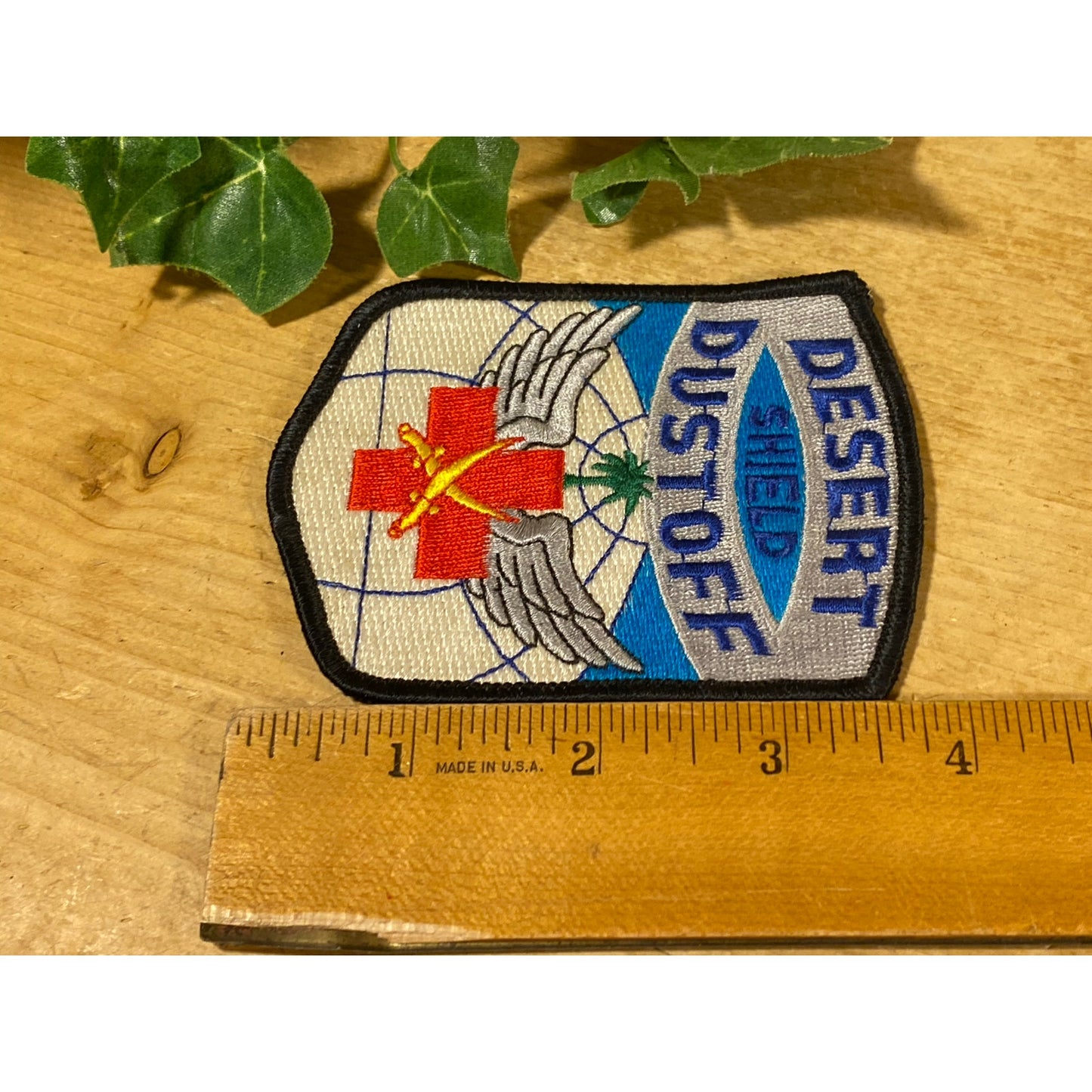 Vintage Reproduction Military Desert Storm Patch | Desert Shield Dustoff | Desert Storm Reproduction Collectible | Medevac Patch | Helicopter